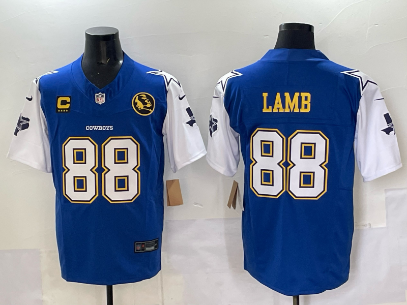 Men Dallas Cowboys #88 Lamb blue Nike 2025 Thanksgiving NFL Jersey 2